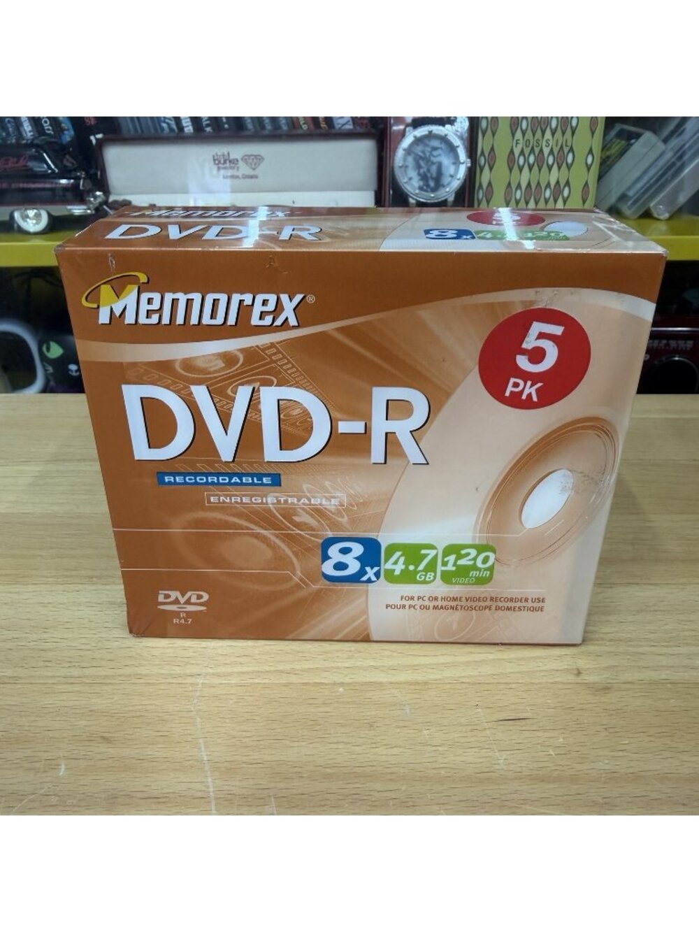 Memorex DVD-R 5 Pack Blank Recordable Discs 8x 4.7GB 120 Min Unused